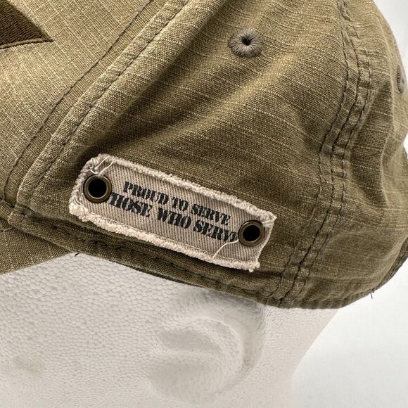 Budweiser Military Tribute Hat Ripstop Flat Dark Earth One Size Fits All Tan EUC - Picture 4 of 9